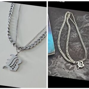 NEW Unisex Stainless "B" Necklace